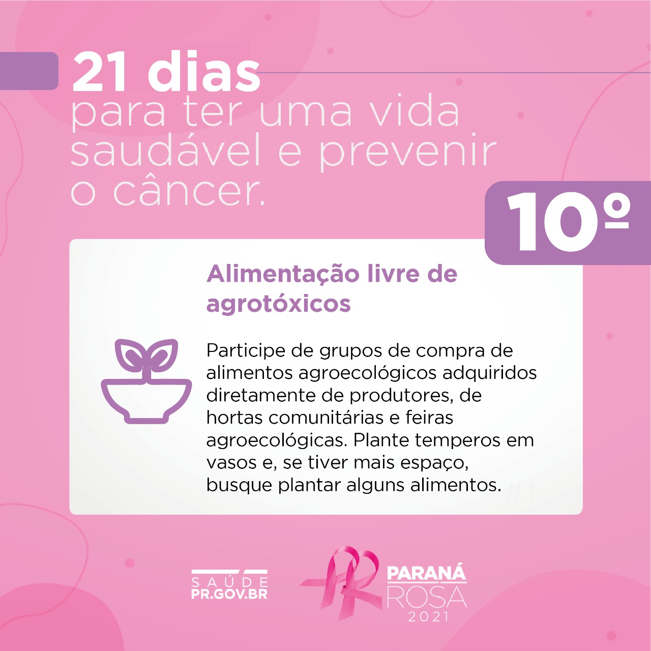 Desafio 21 dias - 10º - Alimentação livre de agrotóxicos