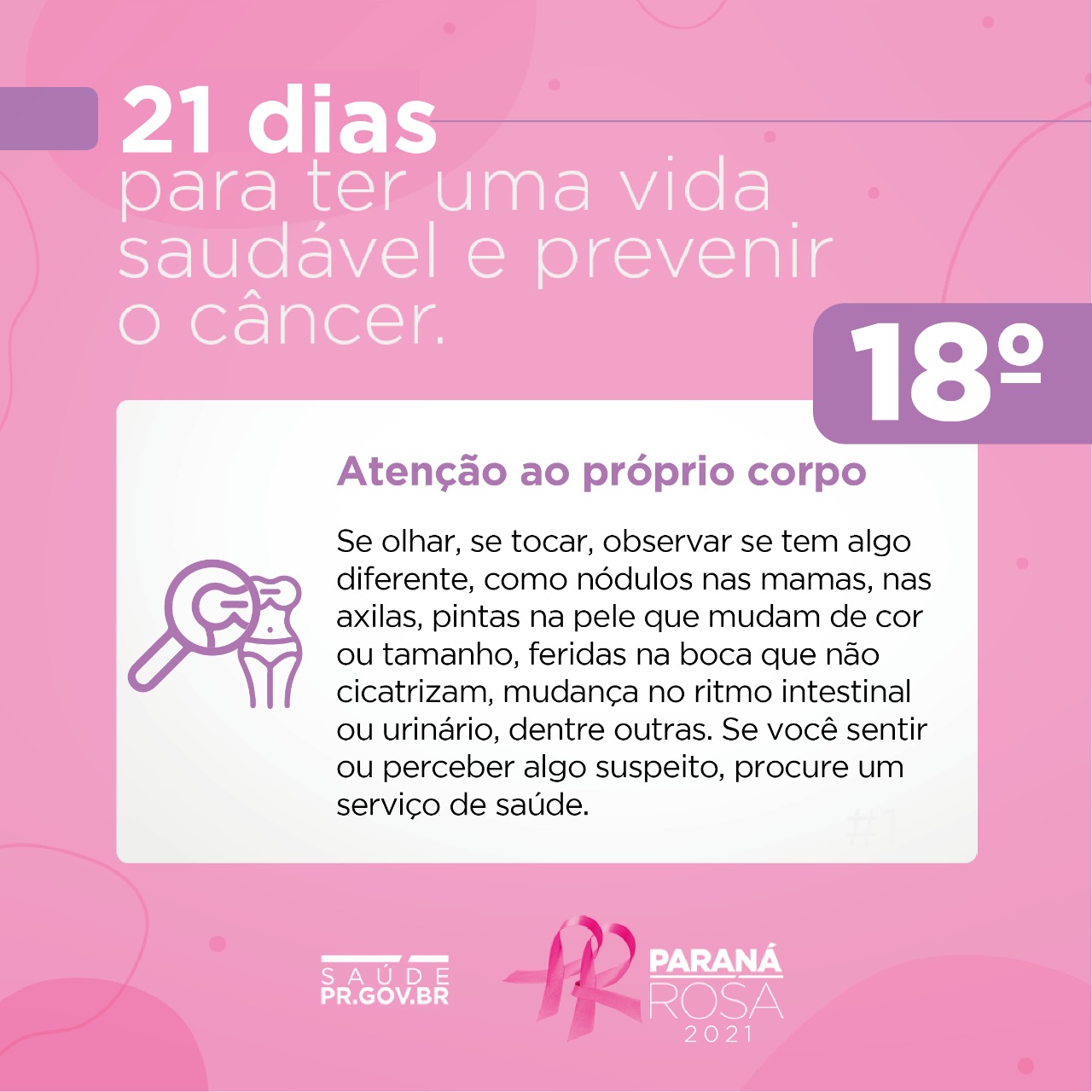 Desafio 21 dias - 18º - Atenção ao próprio corpo