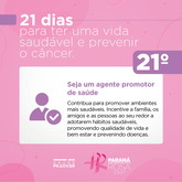 Desafio 21 dias - 21º - Seja um agente promotor da saúde